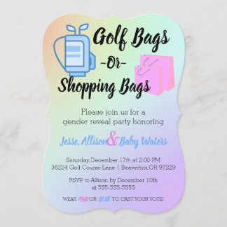 Sacs de golf ou Sacs de shopping Invitation
