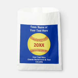 Sacs de Goodie du base-ball, vos COULEURS et TEXTE