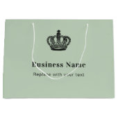 Sacs de magasinage en papier vert pour couronnes (Devant)