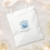 Sacs de mariage Favor Bleu Monogramme Crest (Coupé)