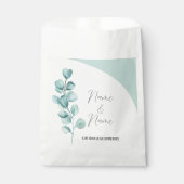 Sacs de mariage Favor Eucalyptus Feuilles verts Si (Devant)