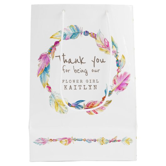 Sacs de mariage pour la plume et les perles (Dos)