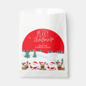 Sacs de Noël Joyeux personnalisés avec nom de fami (Devant)