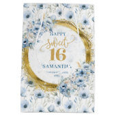 Sacs de Parties scintillant d'or Pastel Blue Sweet (Dos)