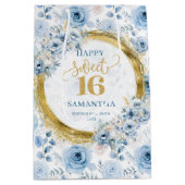 Sacs de Parties scintillant or Sweet sixteen bleu (Devant)