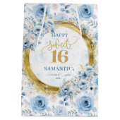 Sacs de Parties scintillant or Sweet sixteen bleu (Dos)