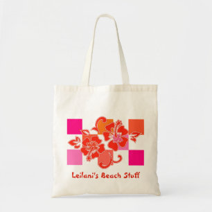 Sacs de plage Hibiscus en damier