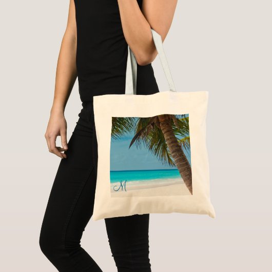 Sacs de plage Monogrammé Personnalisés Palm Trees (Devant (produit))