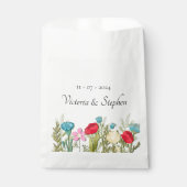 Sacs de préférence de mariage fleur sauvage (Devant)