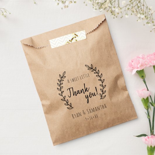 Sacs de préférence de mariage | Un petit Merci dou (Scellé)