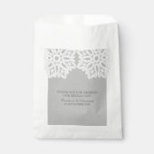 Sacs de préférence Dentelle Gris Élégant (Devant)