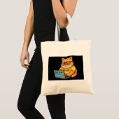Sacs de programmeur de chat orange drôle (Devant (produit))