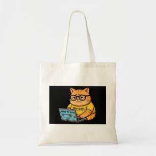 Sacs de programmeur de chat orange drôle