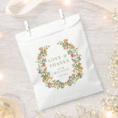 Sacs de remerciement de mariage à couronne de fleu (Coupé)