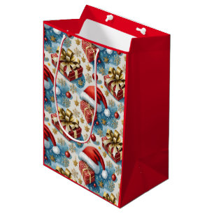 Sacs de shopping en papier rouge de Noël