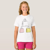 Sacs de shopping T-Shirt filles (Devant entier)