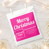 Sacs en papier Arrière - plan rose Noël (Coupé)