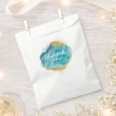 Sacs en papier bleu et or Noir Favor (Coupé)