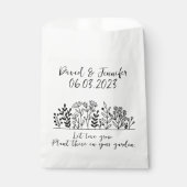 Sacs en papier de graines de mariage du jardin flo (Devant)