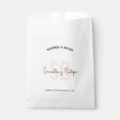 Sacs en papier de marque logo couleur rose moderne (Devant)