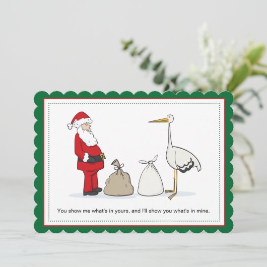 Sacs Faire-part de Noël de grossesse (Debout devant)