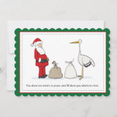 Sacs Faire-part de Noël de grossesse (Devant)