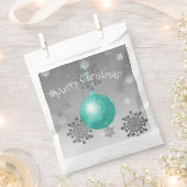 Sacs Fancy turquoise Noël Ornament Favoriser (Coupé)