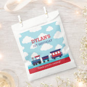 Sacs Faveur Train (Marine & Rouge) - Garçons Anniv (Coupé)