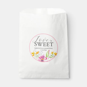 Sacs favoris mariage Aquarelle Fleurs