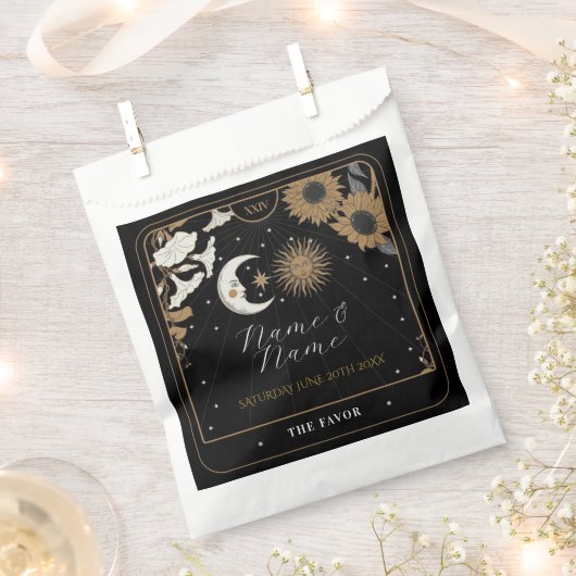 Sacs favoris mariage Cartes de tarot Sun Moon (Coupé)