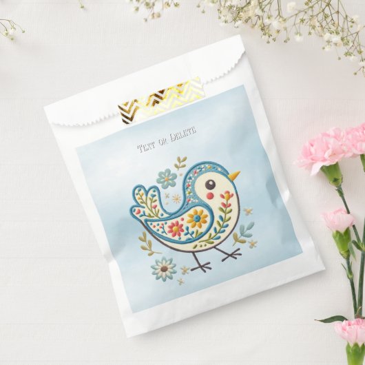 Sacs Fleur Oiseau Bleu Faveur (Scellé)