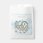 Sacs Fleur Oiseau Bleu Faveur (Devant)