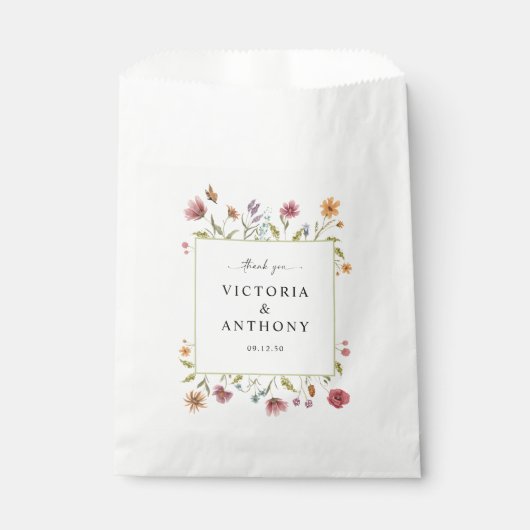 Sacs fleur sauvage Favor Wedding (Devant)