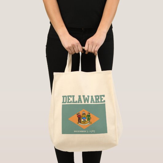 Sacs fourre-tout à drapeau d'état du Delaware (Devant (produit))