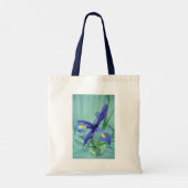 Sacs fourre-tout d'art violet Iris Fleurs (Dos)