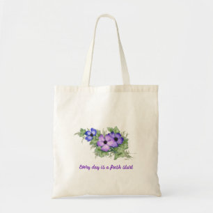 Sacs fourre-tout de fleurs mauves poussiéreuses