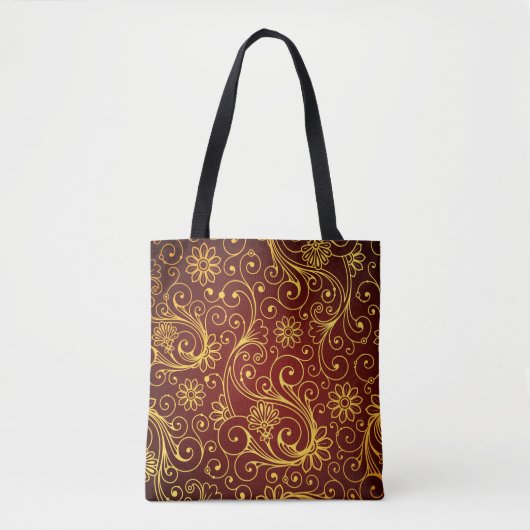 Sacs fourre-tout de Golden Swirls (Devant)