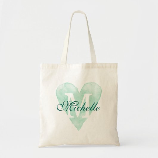 Sacs fourre-tout de mariage rustique monogramme (Devant)