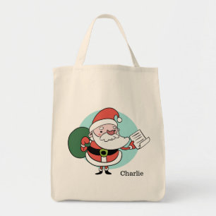 Sacs fourre-tout de nom personnalisés du Père Noël