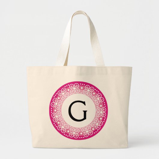Sacs fourre-tout décorés d'un monogramme (Devant)