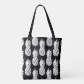 Sacs fourre-tout motifs aux fruits à l'ananas noir (Dos)