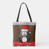 Sacs fourre-tout pour femmes de Noël, Penguin (Dos)