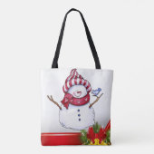 Sacs fourre-tout pour femmes de Noël, Snowman (Dos)