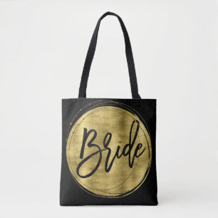 Sacs Mariage Black Bride Faux Gold Foil