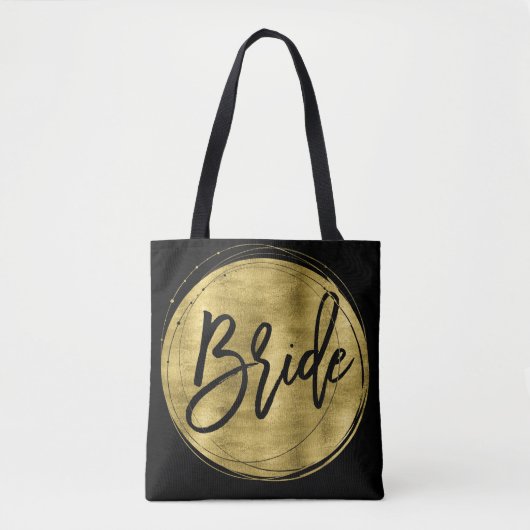 Sacs Mariage Black Bride Faux Gold Foil (Devant)