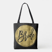 Sacs Mariage Black Bride Faux Gold Foil (Dos)