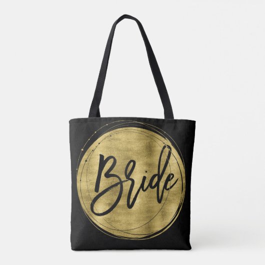 Sacs Mariage Black Bride Faux Gold Foil (Dos)