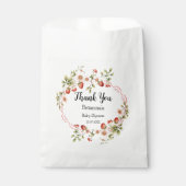 Sacs Merci-Baby shower Fraise Favoriser (Devant)