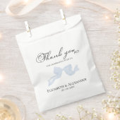 Sacs Merci mariage préféré | Bow bleu foncé (Coupé)