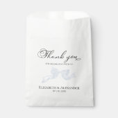 Sacs Merci mariage préféré | Bow bleu foncé (Devant)